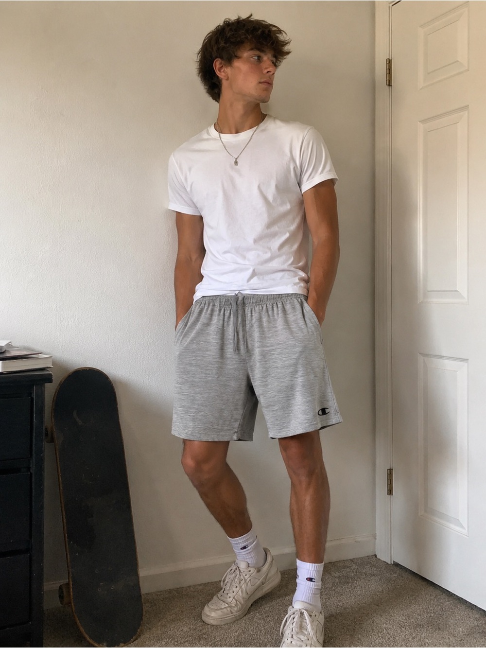 Champion Performance Gray Athletic Shorts Men’s L Drawstring